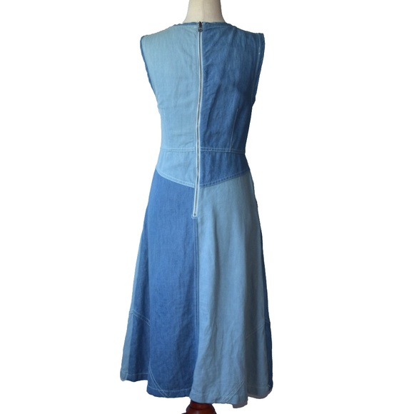 Anthropologie - Holding Horses Patchwork Denim Dress - Size 4 - Picture 6 of 7
